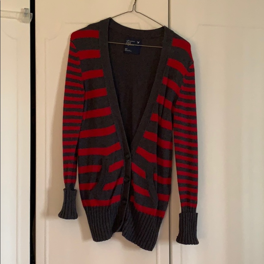 American Eagle striped cardigan
